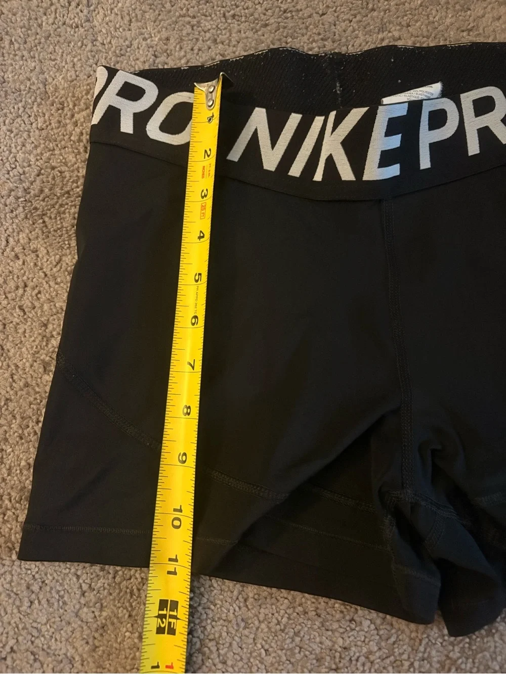 Nike Black Compression Training Shorts with White Branding